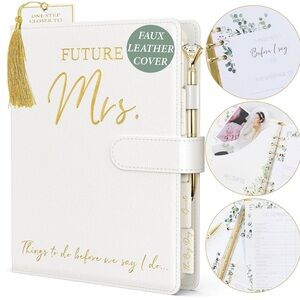 CHARVORIA Pearl Wedding Planner Book Organizer Checklist Binder “The Bride” NEW